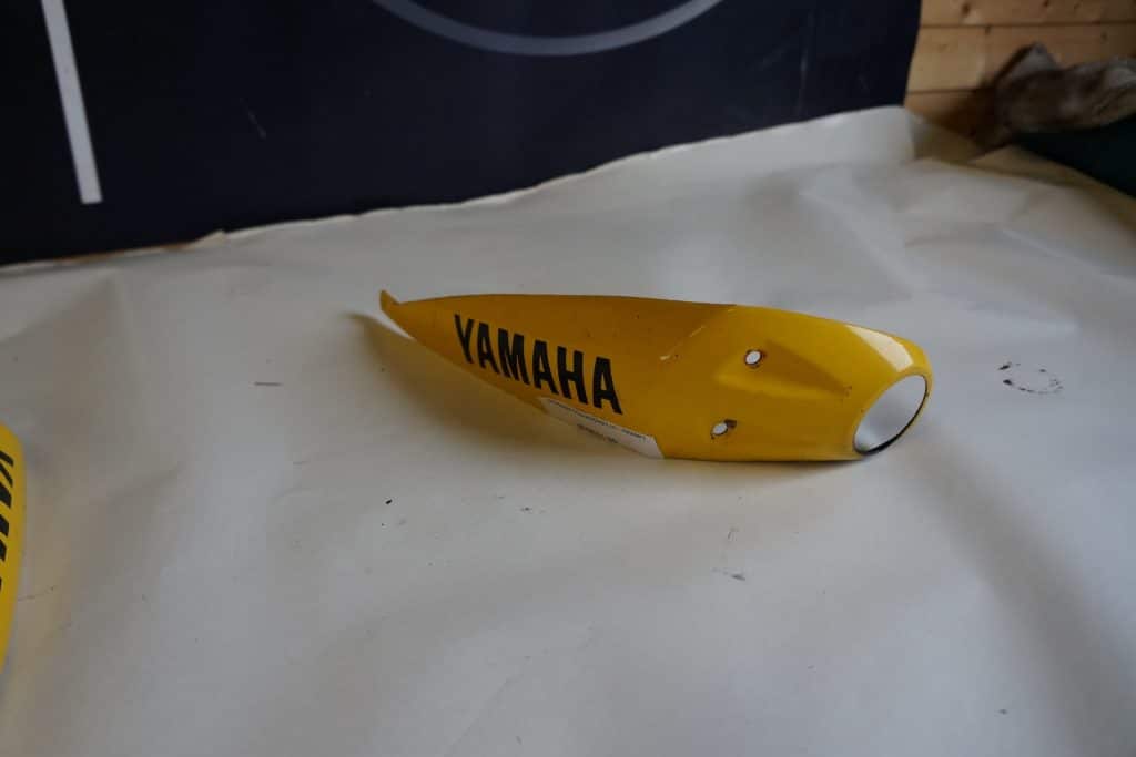 Yamaha Vector ER SP -06 plåt vid avgasröret.